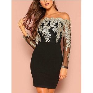 Black and Gold sheer Novelty Crop Top